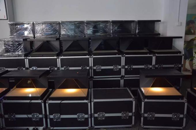 Projector Holográfico 3D de 22" Caixa de visualização de 270 graus Holograma Pirâmide Resolução Full HD Vitrine de visualização 3D 2