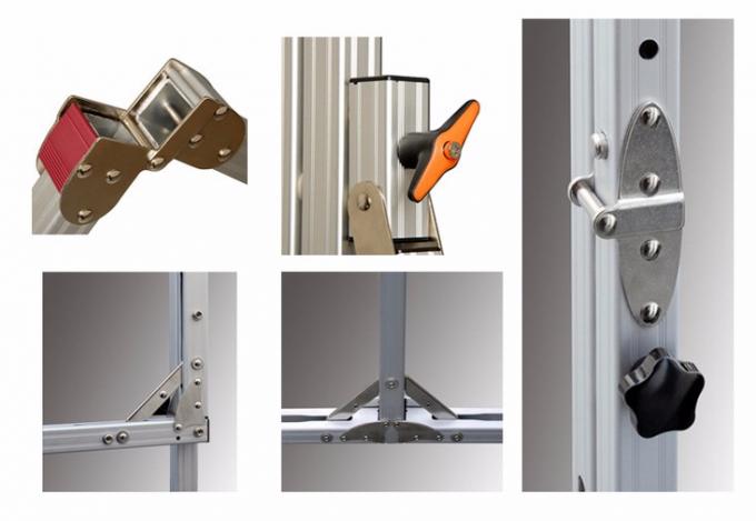 Projeção frontal traseira de 120 polegadas Ecrã de projeção portátil dobrável rápido com tecido de PVC 3D de stand metal 3