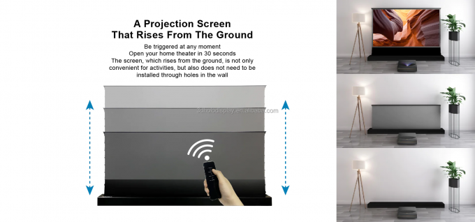 Ecrã de projeção ALR de 150 polegadas motorizado para projetor UST, ecrã retrátil de rejeição de luz ambiente 1