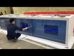 Mostras transparentes Holobox video da pirâmide do holograma da exposição do holograma de 65 polegadas 3D