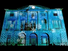 SMX 20000 Lumen WUXGA Large Venue 3LCD Laser Projector On Building Projection