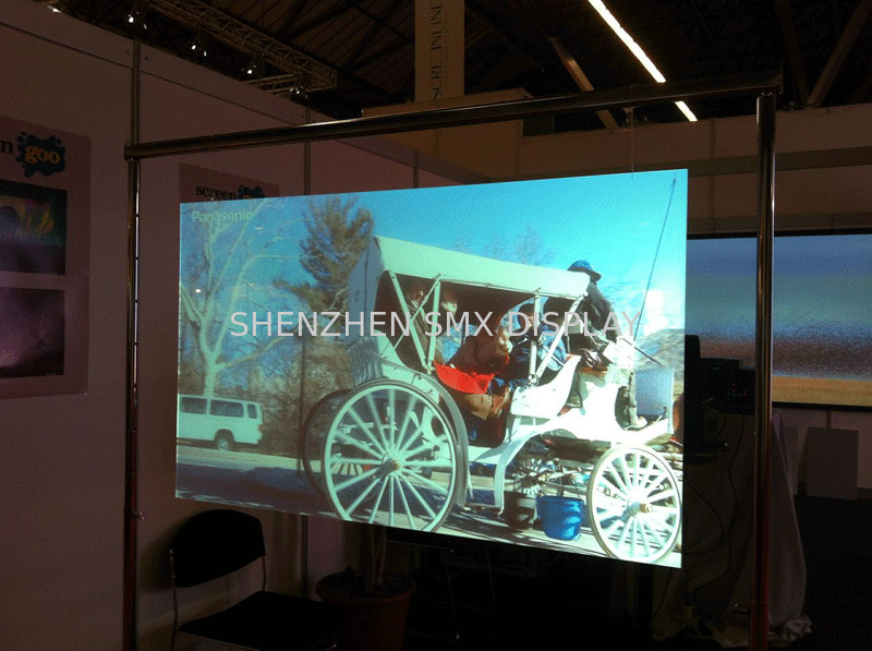 100um Rear Projection Glass Film Transparent Holographic Film Screen For Class