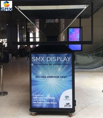 Qualidade 4 tomaram partido as unidades de exposição 3d holográficas da pirâmide para a propaganda da posição Fábrica