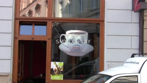 Qualidade filme de tela holográfico do filme transparente da projeção 100um traseira para a janela da loja Fábrica