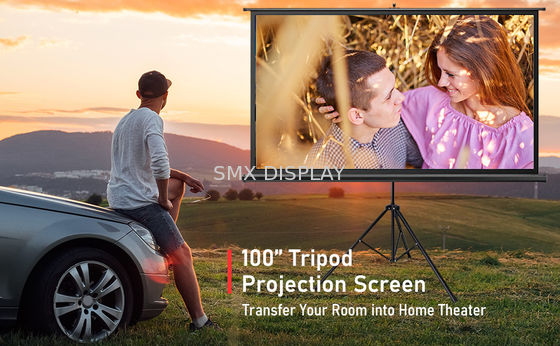 Qualidade Cinema portátil 96" da tela do projetor do suporte do tripé X96” 244x244cm Fábrica