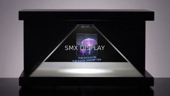 Qualidade A exposição holográfica de flutuação da pirâmide do holograma da qualidade da imagem 3D apresenta o lado 3 Fábrica
