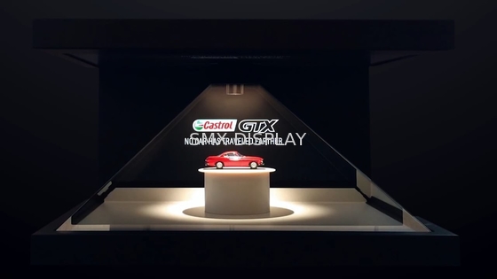 diodo emissor de luz holográfico da pirâmide da projeção de 1920X1080 3D que anuncia a exposição
