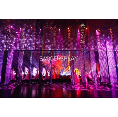 qualidade SMX Holographic Projection Screens Holo Gauze 3D Hologram Mesh Screen Usado para Exposições de Casamentos Fábrica