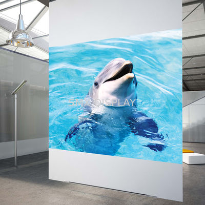 Qualidade Filme de projeção traseira branco de alto contraste 3D Filme de projeção holográfica para vitrines de lojas Fábrica