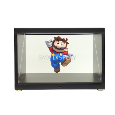 Equipamento de publicidade de holograma de pirâmide 3D de 22 polegadas com tecnologia holográfica virtual de entrada HDMI