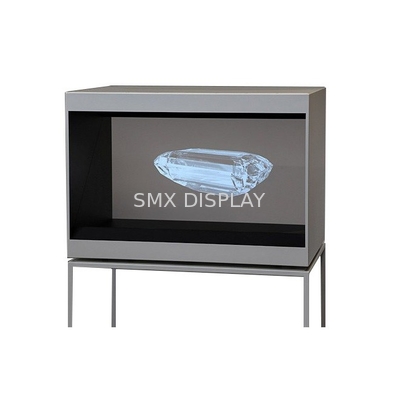lado 42inch 1 180 pirâmide holográfica do holograma da propaganda da vitrina 3D do grau