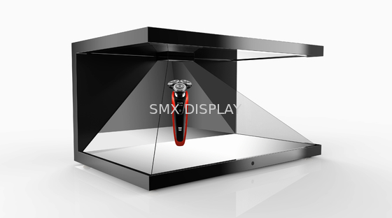 3 lados mostra holográfica da exposição da pirâmide de 270 graus um tamanho pequeno de 22 polegadas