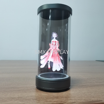 Display holográfico de 5 polegadas 360 cilindro holográfico com formato de imagem PNG formato de vídeo MP4