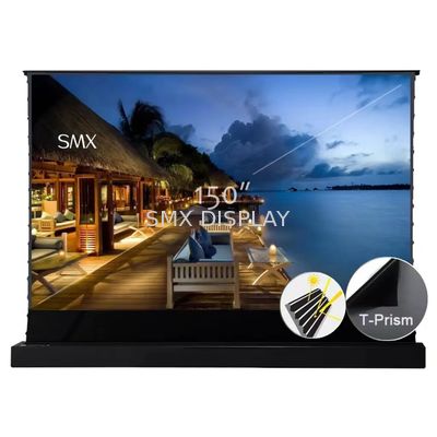 Qualidade 16:9 150 polegadas 4K HD Motorizado ALR Piso ascendente Projector tela para projector de lançamento longo Home Theater Fábrica