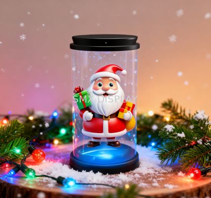 Qualidade Christmas Gift Mini 3D Hologram Display Handheld Animation Showcase 5inch Holo Tube Fábrica