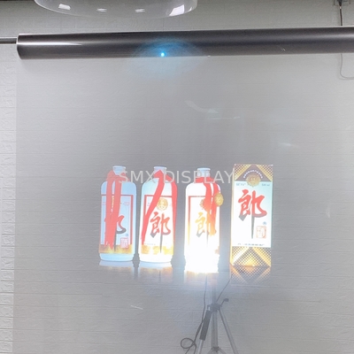 filme holográfico transparente da projeção traseira do espaço livre de 1,52 x 30 medidores com autoadesivo