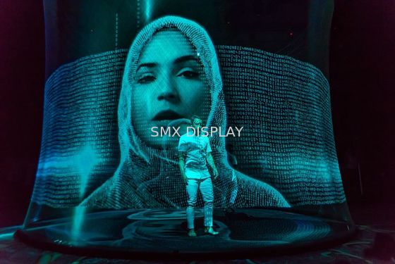 Qualidade Tela de projeção 3D holográfica transparente da gaze 50m do holograma Fábrica