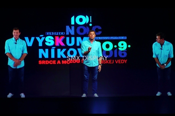 Exposição holográfica transparente 5x30m da projeção de 95um 160°