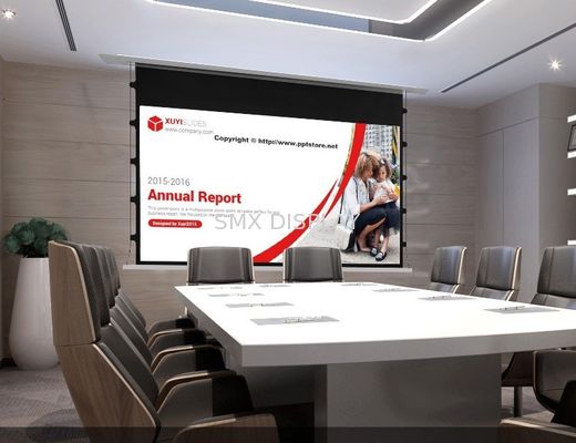 qualidade No alumínio 100” Tab Tensioned Projection Screen do teto Fábrica