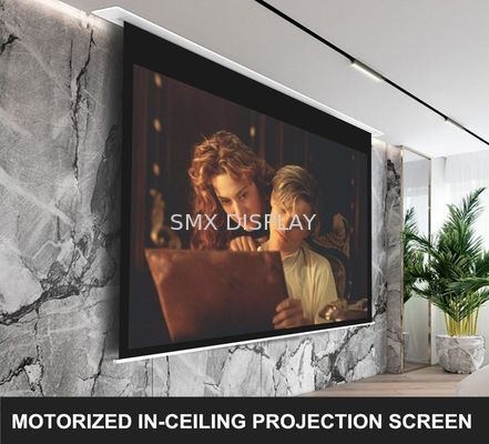 qualidade Tab Tensioned Motorized Screen Recessed de alumínio IR Fábrica