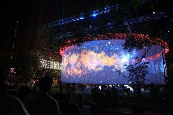 Qualidade ganho holográfico transparente de Mesh Screen 2,4 do comprimento de 50m para Live Show Fábrica