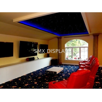 Painéis de teto da estrela da fibra ótica de PMMA 15W 600*600mm para o tiro da lua