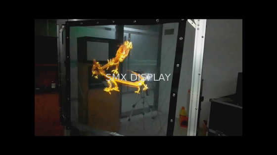 comprimento do projetor 30m de 3D Holo Gauze Holographic Screen Transparent Mesh