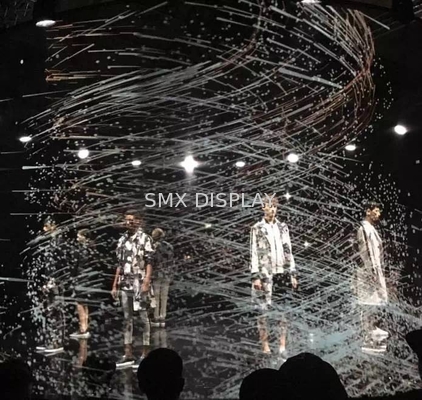 Poliamida à prova de fogo Mesh Screen Motorized High Transparency holográfico