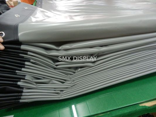 qualidade A prata branco/3D/parte traseira flexíveis provê a tela de projeção com ilhós ao redor Fábrica