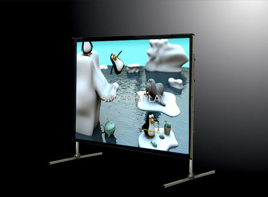 Qualidade 200" telas rápidas da dobra da tela móvel portátil do projetor com material traseiro branco/cinzento dianteiro Fábrica