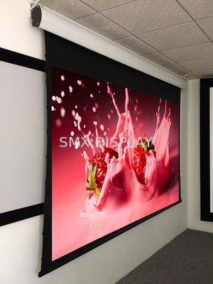 Qualidade O teto Recessed a tela de projeção motorizada tensionada aba com branco flexível de Hd Fábrica