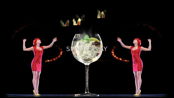 Qualidade Projeção holográfica holográfica da tela 3D de Digitas para a mostra do holograma 3D Fábrica